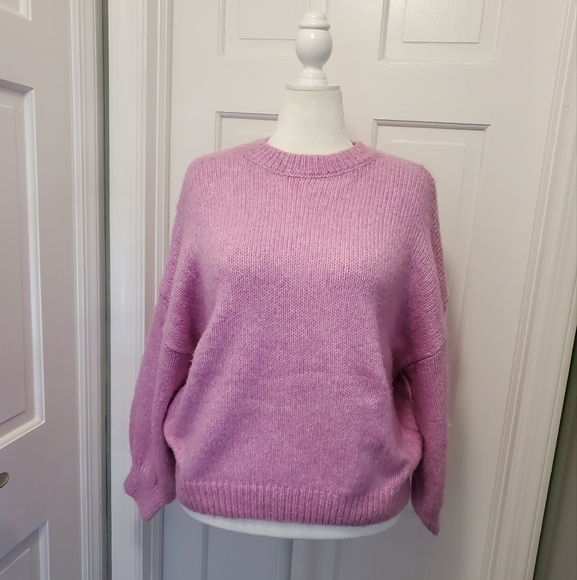 Pink Rose Relaxed fit chunky knit sweater size Medium, casual comfy - Picture 1 of 9